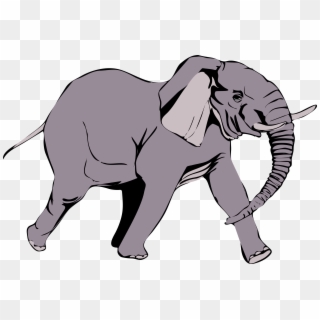 Asian Elephant Clipart Alabama Elephant - Wild Elephant Cartoon, HD Png Download