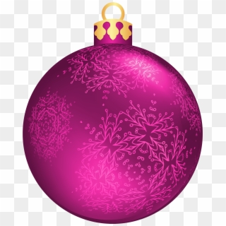 Pink Christmas Ball Png Clipart - Christmas Ornament Ball Png, Transparent Png