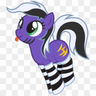 Lightning Stripe, Black And White Mane, Blep, Clothes, - Cartoon, HD Png Download