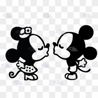 Mickey And Minnie Mouse Silhouette - Mr And Mrs Mickey Mouse, HD Png Download