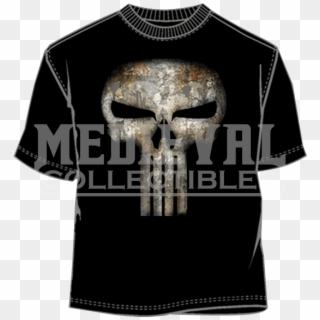 Decaying Skull Punisher Logo T Shirt - T Shirt, HD Png Download
