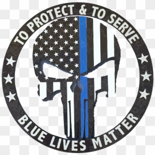 Punisher Blue Lives Matter Logo, HD Png Download