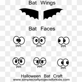 Halloween Bat Craft - Illustration, HD Png Download