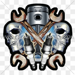 Skull Clipart Mechanic - Mechanic Skull, HD Png Download