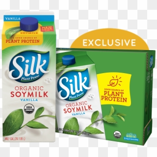 Silk Organic Vanilla Soymilk - Silk Soy Milk Packaging, HD Png Download