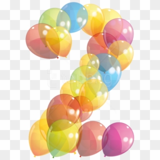 Free Png Download Transparent Two Number Of Balloons - Png Transparent Birthday Balloon Png, Png Download