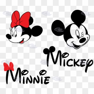 Minnie Mouse Face Logo - Mickey And Minnie Name, HD Png Download