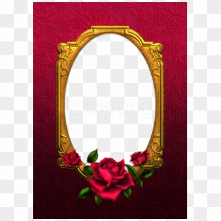 Free Png Best Stock Photos Red And Gold Rose Tansparent - Png Frame With Rose, Transparent Png