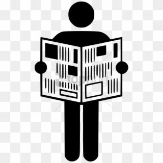Free Png Download Man Reading Newspaper Icon Png Images - Man Reading Newspaper Icon, Transparent Png