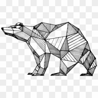Geometric Drawings Animals Black And White - Geometric Animal, HD Png Download
