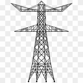 #tower #geometric #lines #electric #4asno4i - Electricity Tower Clipart, HD Png Download