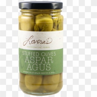Asparagus Stuffed Olives - Pickled Cucumber, HD Png Download