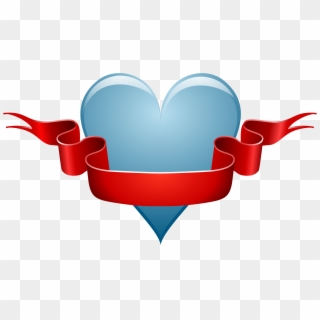 This Free Icons Png Design Of Heart & Ribbon, Transparent Png