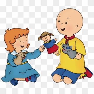 Caillou And Rosie Playing With Hand Puppets - Caillou Family Favorites Dvd, HD Png Download