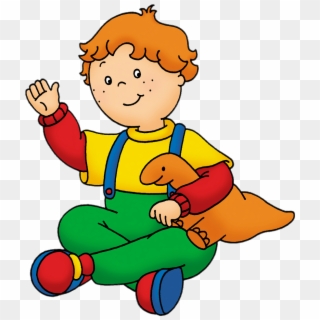 Caillou S Friend Leo Holding Toy Dinosaur Png Caillou Leo