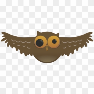 Clipart Cartoon Owl Png - Owl Flying Cartoon, Transparent Png