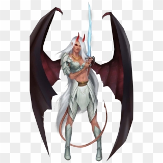 Tiny Horns, Bat-like Wings, And A Sinuous Tail Betray - Tiefling Succubus, HD Png Download