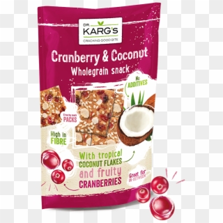 Cranberry & Coconut - Dr Kargs Spelt & Quinoa Wholegrain Snack 110 Gm, HD Png Download