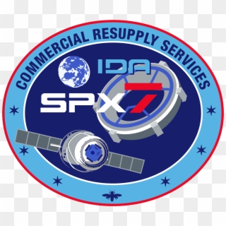 Spacex Crs-7 Patch - Circle, HD Png Download