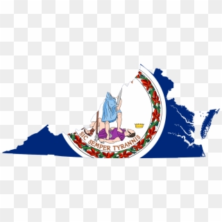 Flag-map Of Virginia - Virginia State Flag Png, Transparent Png