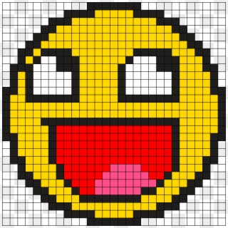 Awesome Face Perler Bead Pattern / Bead Sprite - Central City Brewing Co Ltd, HD Png Download