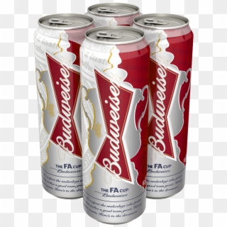 Budweiser Launches Fa Cup Cans - Large Cans Of Budweiser, HD Png Download