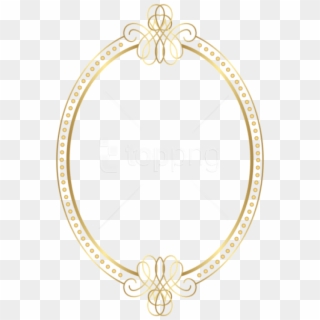 Free Png Download Border Frame Gold Clipart Png Photo - Gold Oval Frame Png, Transparent Png