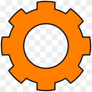 Steampunk Gear Clipart Vector - Orange Cog, HD Png Download
