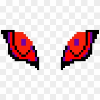 Demonic Cat Eyes - Pixel Art Heart With Wings, HD Png Download