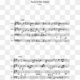 Back To The Future Sheet Music 1 Of 7 Pages - Hatsune Miku Sheet Music Alto Sax, HD Png Download