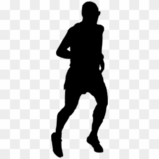 20 Man Running Silhouette - Silhouette, HD Png Download