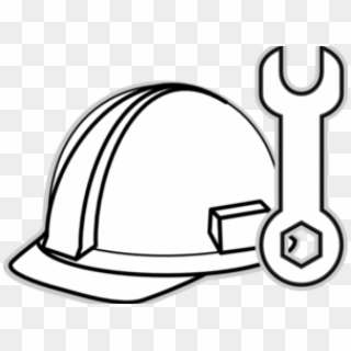 Construction Clipart Hard Hat - Construction Clipart Black And White, HD Png Download