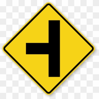 Side Road Road Sign, HD Png Download