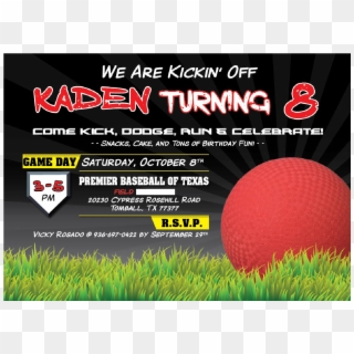 Kickball Birthday Invitations - Flyer, HD Png Download