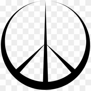 Peace Sign Silhouette, HD Png Download