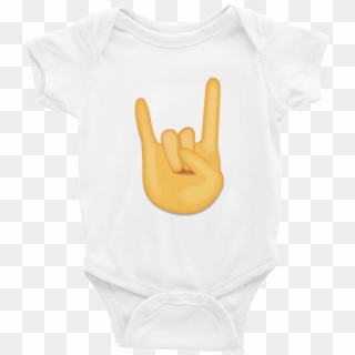 Emoji Baby Short Sleeve One Piece - Sign Language, HD Png Download