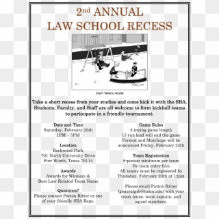 2nd Annual Law School Recess Kickball Tournament - University Of Miami, HD Png Download