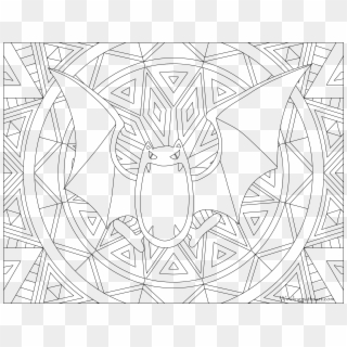 #042 Golbat Pokemon Coloring Page - Pokemon Color Pages Adult, HD Png Download