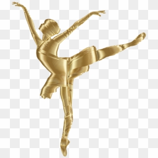 Ballet Dancer Silhouette Performing Arts - Dance Silhouette Gold Png, Transparent Png
