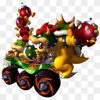 1920px Bowser And Bowser Jr Bob Omb Blast - Bowsers Kart Double Dash, HD Png Download