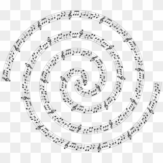 Musical Note Sound Hearing Bass - Music Note Spiral Png, Transparent Png