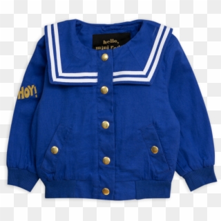 Mini Rodini Kids' Girls Blue Sailor Jacket, HD Png Download