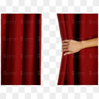 Hand Opening Red Curtain - Peak Behind The Curtain, HD Png Download