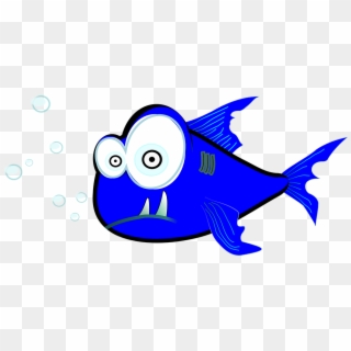 Shark Cartoon Fish Character Ocean Sea Animal - Piranha Clip Art, HD Png Download