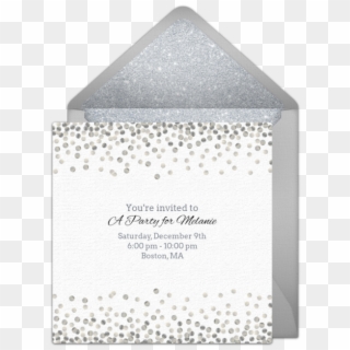 Customizable, Free Silver Sparkle Online Invitations - Happy Birthday Black And Silver, HD Png Download
