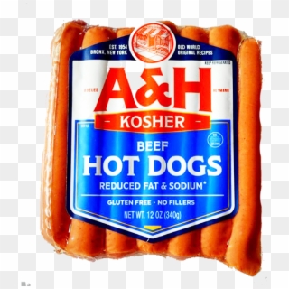 A&h Uncured Reduced Fat Hot Dogs - Convenience Food, HD Png Download