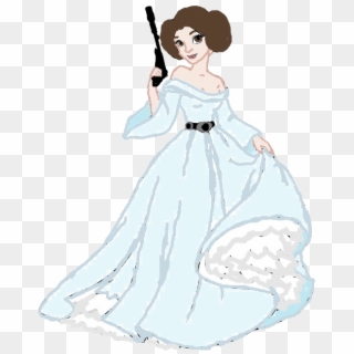 Star Wars Princess Leia Clipart - Princess Leia Disney Cartoon, HD Png Download