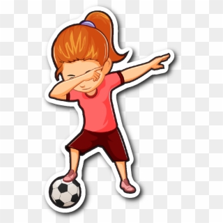 Funny Dabbing Dance Soccer Sticker Car Bumper Decal - Sticker Png For Boy, Transparent Png