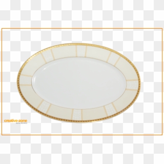 White Plate With Golden Framing, Transparent - Circle, HD Png Download