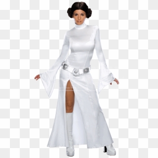 Secret Wishes Star Wars Princess Leia Costume - Princess Leia White Dress Costume, HD Png Download